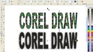 COREL DRAW - text effect (how to make texture text)