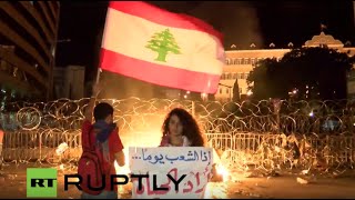 LIVE: Protests continue on Beirut’s streets