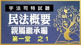 【宇法 李俊德老師】民法概要-親屬繼承編 試聽影片 第一堂-1