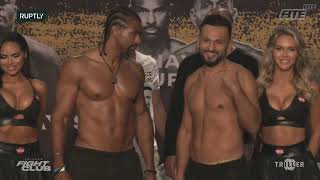 LIVE: Holyfield and Belfort hold weigh-in ahead of 'Legends 2' bout