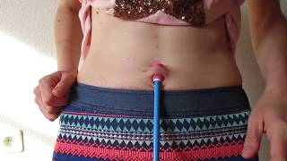 Belly button fun! What can I do with my big hole? 000g 12mm stretching navel