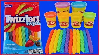 LEARN COLORS Rainbow Fun Making PLAY DOH TWIZZLERS