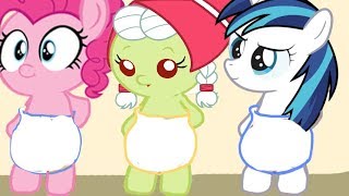 Гуляем на улице, веселимся вместе с карманными пони на качеле. My little pony.