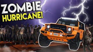 MASSIVE HURRICANE IN THE  ZOMBIE APOCALYPSE! - GTA 5 Mod Gameplay - Zombie Multiplayer Roleplay