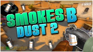 LOS MEJORES SMOKES / HUMOS PARA B EN DUST 2 !! (128/64 ticks) | F3RRER
