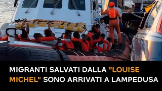 Louise Michel, migranti salvati arrivano a Lampedusa