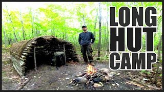 Longhouse Overnight Bushcraft Camp: Rebuilt Woodshed, Grilled & Charred Steak, Renovation Ideas