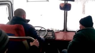 Учебная езда на автобусе ЛАЗ