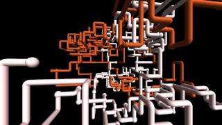 3D pipes screensaver 10 hours (no loop, with teapots!)