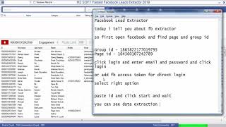 Facebook Data Extractor 2019   Facebook email extractor   Fastest Facebook Data Miner