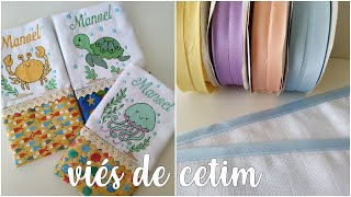 Fralda de Boca | Acabamento com Viés de cetim - Bia Feltz