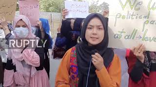 Afghanistan: Mazar-e-Sharif women protest against plans for women-free Taliban government