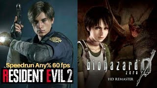 Resident Evil Zero  Y Resident Evil 2 Remake l Speedrun Any% Leon A 60 fps Vamos por el record