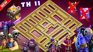 UNBEATABLE TH11 War Base 2018 Anti 2 Star With Replay Anti Bowler Anti Miner Anti Everything