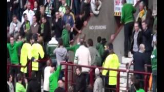 Celtic Fans Attack Hearts Stewards