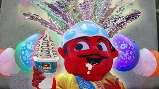 ONDEL ONDEL makan ES KRIM yang ada DI DALAM BALON???