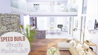 The Sims 4 Speed Build | SIMPLE MODERN LOFT + CC Links