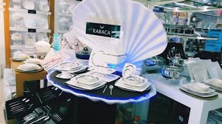 KARACA. РОСКОШНАЯ ЭЛИТНАЯ ПОСУДА Из платины и золота, ПОСТЕЛЬНОЕ БЕЛЬЕ.
