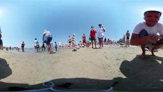 АНАПА - ЦЕНТРАЛЬНЫЙ ПЛЯЖ - 360 4к как люди отдыхают