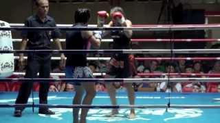 Laura Napolitano (Tiger Muay Thai) vs Maneerat Sor Pantip @ Patong Boxing Stadium 29/7/2013
