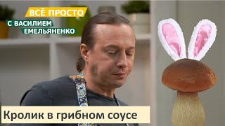 Кролик в грибном соусе | Все просто с Василием Емельяненко