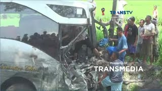 Dramatis Evakuasi Sopir. 3 Bus Tabrakan Beruntun