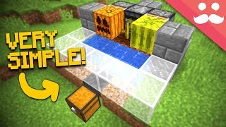 Simple Auto MELON & PUMPKIN FARMS in Minecraft 1.13!