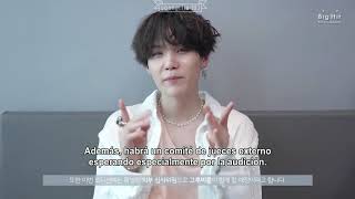 [Sub español] 180707 SUGA apoyando las audiciones 'Hit it' de Big Hit.