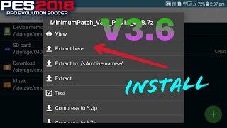 How to install MinimumPatch V3.6 For Pes 2018 Mobile