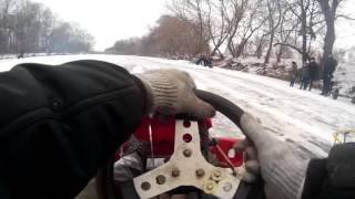 Зимний картинг. Покатушки на картингах! Karting Minsk 125 сс...