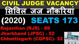 Civil judge vacancy 2020 | rjs judge notification 2020 | judicary notification 2020 | law vacancy