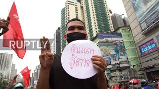 Thailand: Hundreds demand PM"s resignation and mark coup anniv with motorcade