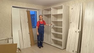 Сборка Мебели. Видео инструкция. Гостиная. Часть Первая - сборка шкафа.