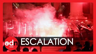 Violent Clashes as Hundreds Try to Storm Parliament in Serbia
