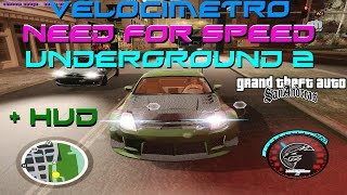 GTA VELOCÍMETRO e HUD NEED FOR SPEED UNDERGROUND 2 GTA SA 2016 FULL HD 1080p