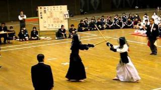 H23全国選抜高校剣道大会 東京予選女子決勝 文大杉並対上水 大将