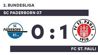 SC Paderborn 07 vs FC St. Pauli 0-1  HD