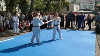 Tameshiwari Sanchin / Okinawan festival martial arts in Moscow kodokan