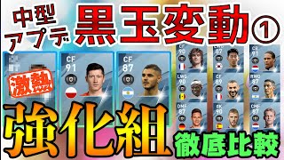 【強化】FW陣で超強化組多数！スキル追加やプレースタイル変更も？！他にも黒選手の能力変動を一気に比較！2020中型アプデ黒玉能力変動①【ウイイレアプリ2020】