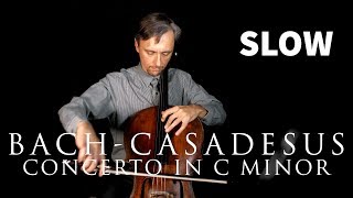 J.C.Bach/Casadesus Concerto for cello in C minor Mov.I in SLOW TEMPO