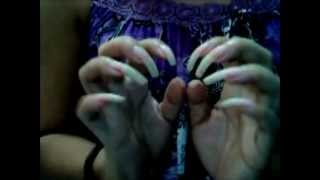 Very long natural claws of Tima Thai (video 3)