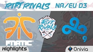 FNC vs C9 Highlights Rift Rivals EU & NA 2017 Fnatic vs Cloud9 by Onivia