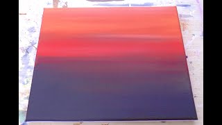 Универсальный рассвет/закат. Работаем без палитры. Soft blending. Very Easy. Acrylic