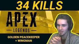 34 Kills Solo - MrSimpleOG & Golden Peacekeeper [APEX Legends]