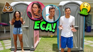 QUEM FICAR MAIS TEMPO NO BANHEIRO QUÍMICO GANHA! - KIDS FUN