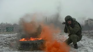 Занятия на психологической полосе препятствий с подразделениями 49-й армии ЮВО на Кубани