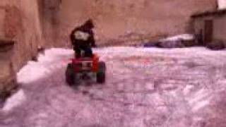 Kinroad XT 150 ATV Snow Drifts