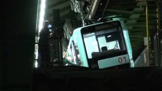 Testfahrt der neuen Schwebebahn GT15 9.2.2016