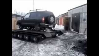 Гусенчный вездеход из Нивы Шевроле. Снегоход болотоход.