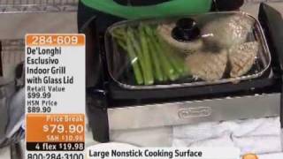 De'Longhi Esclusivo Indoor Grill with Glass Lid